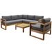 AVH-Collectie Dubai hoek loungeset 3 delig teak
