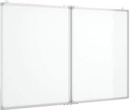 vidaXL Whiteboard magnetisch inklapbaar 100x80x1,7 cm aluminium