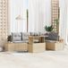 Maison Exclusive - Ensemble de jardin 6 places, beige, en polyrotin