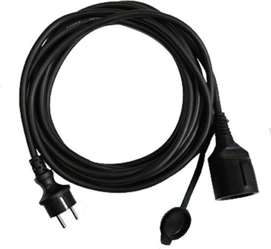 VETEC Verlengsnoer 10M Neopreen - 3G1,5 - Zwart - Buiten - 3700W