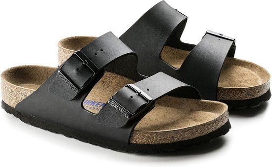 Birkenstock Arizona Slippers Dames Zwart Maat 39 - Slides - Smal