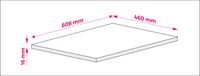 3E 3xE living.com 3xE living Plan de travail pour meuble de salle de bain, blanc, 60 cm