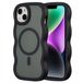 Selencia Wavy Case - Golvend Hoesje geschikt voor Apple iPhone 14 / 13 - Zwart