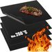 com-four® 4 pièces tapis de grill de barbecue en téflon