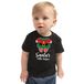 Bellatio Decorations kerst peuter t-shirt - Kerst elfje - zwart - Santa little helper 86