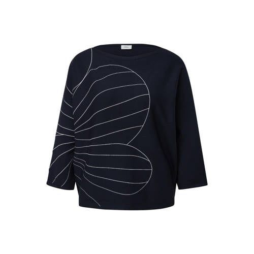 s.Oliver BLACK LABEL Fine Knit Sweater with All Over Print