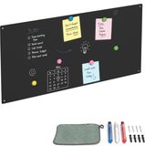 Merkloos / Sans marque Relaxdays Magneetbord - 70 x 30 cm - met accessoires - zwart