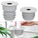 Merkloos Afdichtingsstop afvoerslang - Ø 35-40 mm en 45-50 mm - Siliconen - Grijs - 2 stuks