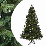 vidaXL Kunstkerstboom met kerstbal 210 cm 300 LED's Warmwit