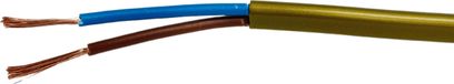 GOLDEN Plat elektriciteitskabel H03VVH2F, OMYp, 300V, 2x0,75, plat, gevlochten, 1 meter