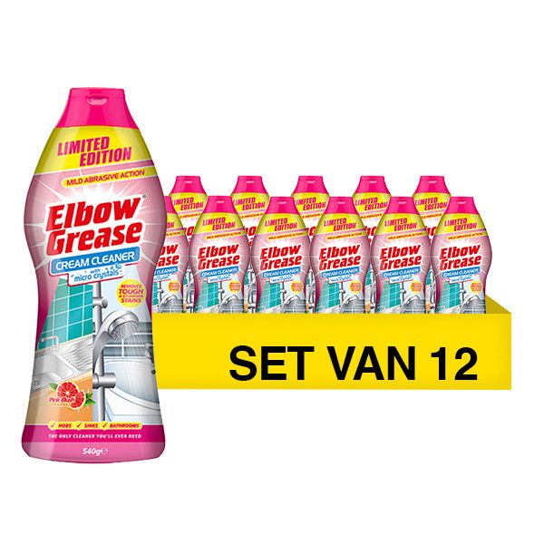 Elbow Grease Aanbieding: Elbow Grease Pink Cream Cleaner (12 stuks - 540 ml)