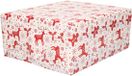 Bellatio Decorations Luxe Kerst inpakpapier - cadeaupapier - 5x rollen - wit/rood - Kerst Classics - 250 x 70 cm