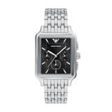 Emporio Armani Montre pour homme en acier inoxydable argenté 38 mm, AR11751
