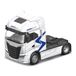 Bburago - IVECO S-Way-trekker 1:43, diecast-vrachtwagen met oranje en zwarte kleurstelling, gedetailleerd statisch model voor verzamelaars en liefhebbers, officiële IVECO-licentie, 3+