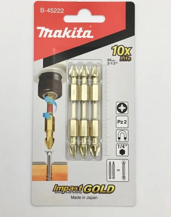 Makita B-45222 Slagschroefbit Pz2x65mm