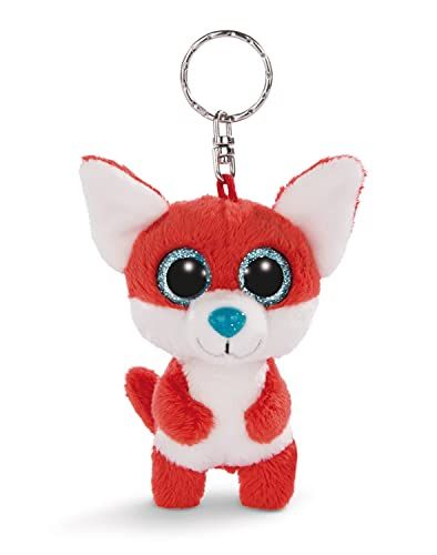 NICI Jayson Vos Sleutelhanger - 9 cm - Rood/Wit