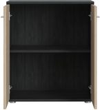 IDIMEX Commode TOMMY met 2 deuren - grijs essenhout/Sonoma-eiken