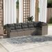 Maison Exclusive - Ensemble de meubles de jardin 6 pièces avec canapé et coussins, gris, en polyrotin