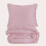 NOUS Living katoenen ruffle dekbedovertrek 1-persoons (140x200 cm)