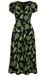 Hell Bunny Gaia Dames Maxi-jurk - zwart/groen - 4XL