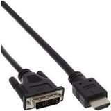 InLine - Adapterkabel - HDMI male naar DVI-D male - 1 m - zwart
