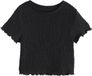 Next - Meisjes - T-shirt met textuur - Zwart