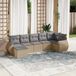 Maison Exclusive - Ensemble de meubles de jardin 7 pièces avec canapé et coussins, beige, en polyrotin