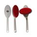 Gerimport Kledingborstel - L27 cm - wit/rood - pluizenborstel - draaibaar oppervlak