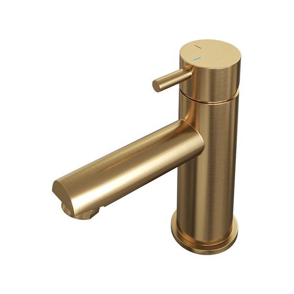 Brauer Gold Edition Wastafelmengkraan laag model HD5 ColdStart messing geborsteld goud 5-GG-001-HD5