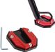 Shenzhen Haorui Industrial Technology Co., Ltd. Support de béquille latérale de moto, plaque d'extension universelle, rehausseur - Rouge