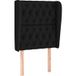 Tête de lit avec oreilles noir 83x23x118/128 cm tissu