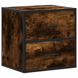 VidaXL Nachtkastje wandgemonteerd 40x31x39,5 cm gerookt eikenkleurig