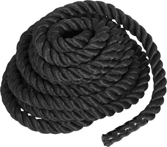 Gorilla Sports Power Rope - 15 m - 38 mm - Zwart