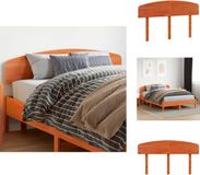 vidaXL Hoofdbord - 150 cm - Massief Grenenhout - Wasbruin