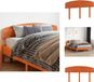 vidaXL Hoofdbord - 150 cm - Massief Grenenhout - Wasbruin