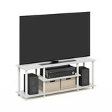 Furinno No Tools 3D 3-Tier Entertainment TV Stands, Engineered Wood, Wit/Wit