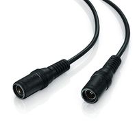 conecto, Steelstekkerverlenging, laagspanningslaadkabel, 5,5 x 2,5 mm bus op 5,5 x 2,5 mm bus, 50 cm, zwart