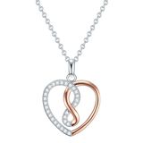 Rafaela Donata Halsketting Zilver 925 Zirkonia Wit 42 cm Dames