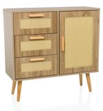STRYN commode, MDF, mélamine, 78x80x32,5 cm, brun