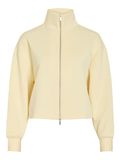Vila Viloana L/S Zip Light Scuba Cardigan, Pastel Yellow, L