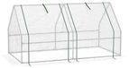 Serre Tunnel de jardin PE renforcé Cadre en acier 180x90x90 cm Blanc