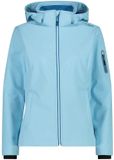 CMP Dames softshell waterdichte jas met capuchon, Lichtblauw, Maat L