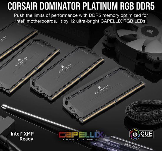 Corsair CMT64GX5M2X5600C40 64GB (2x32GB) DDR5 5600MHz RGB Memory