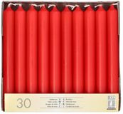 Starpak 30 Tafelkaarsen Ø 2,1 cm · 19,6 cm rood