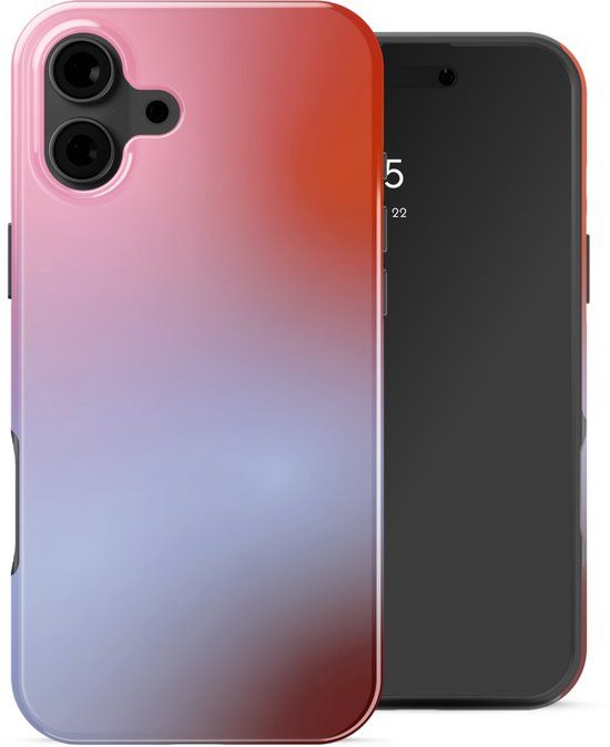 Selencia Hoesje - Geschikt voor Apple iPhone 16 - Backcover geschikt voor MagSafe - Gradient Soft Blush