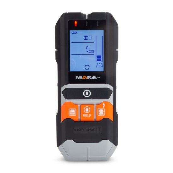 MAKA 5 in 1 Digitale Multidetector - Leidingzoeker - Koper Metaal Hout en Vocht detectie - Vochtmeter