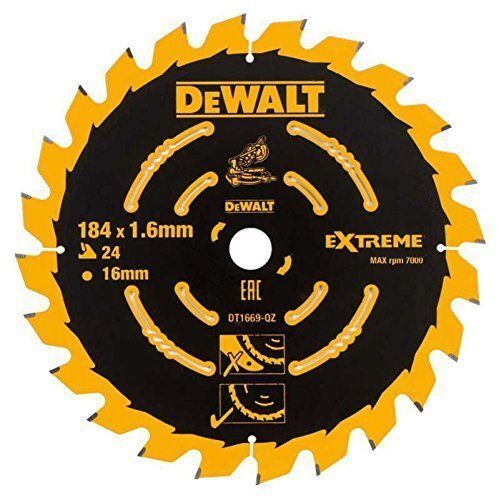 DeWALT DeWalt DT1669 Extreme Cirkelzaagblad - 184 X 16 X 24T - Hout