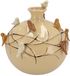 DK Design Vaas Spring birds - zandkleurig - keramiek - D18 x H18 cm - bloemenvaas