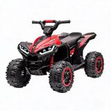 IDEALHOUSE Elektrische quad voor kinderen, 12 V, kindervoertuig vanaf 3 | Elektrische auto voor kinderen met 2,4 G afstandsbediening, ledverlichting, muziek/radio en USB, kinderauto, 2 snelheden