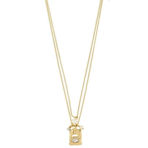 PILGRIM gold plated ketting Fire (set van 2)